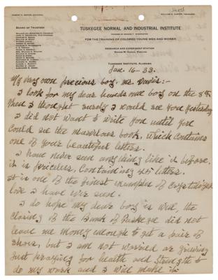 Lot #173 George Washington Carver Autograph Letter Signed - Image 1