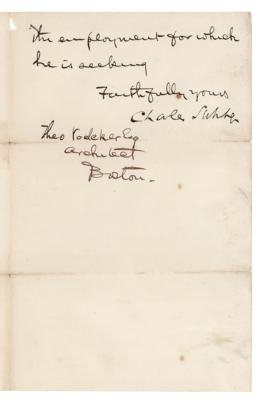 Lot #459 Charles Sumner Letter Signed  - Image 2