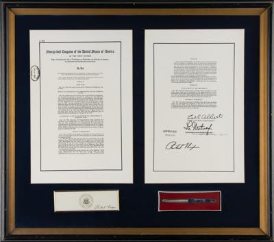 Lot #97 Richard Nixon Highway Construction Bill Signing Pen - Image 1