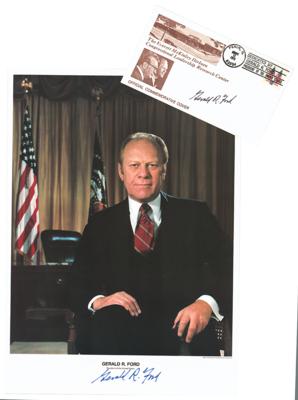 Lot #74 Gerald Ford (2) Signed Items - Image 1