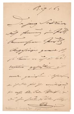 Lot #336 Kaiser Wilhelm I Autograph Letter Signed