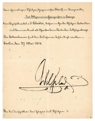 Lot #337 Kaiser Wilhelm II Document Signed - Image 3