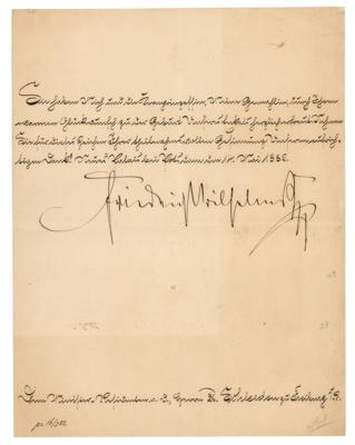 Lot #288 Frederick III of Germany Document Signed