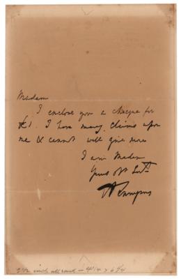 Lot #747 Alfred Lord Tennyson Autograph Letter Signed - Image 1