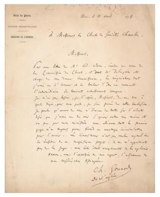 Lot #773 Charles Gounod Autograph Letter Signed