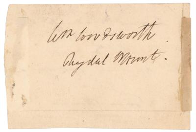 Lot #715 William Wordsworth and Felicia Hemans Signatures - Image 1