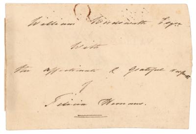 Lot #715 William Wordsworth and Felicia Hemans Signatures - Image 2