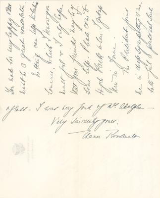 Lot #111 Eleanor Roosevelt Autograph Letter Signed - Image 2