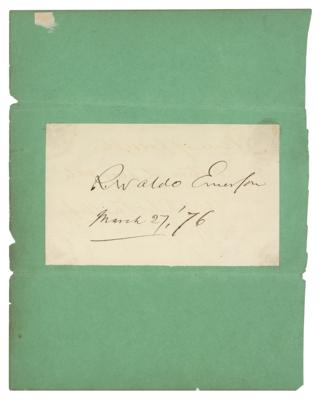Lot #728 Ralph Waldo Emerson Signature