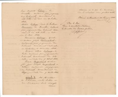 Lot #351 King Leopold I of Belgium Document Signed - Image 2