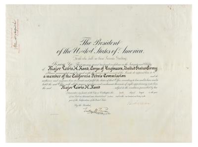 Lot #135 Woodrow Wilson Document Signed as