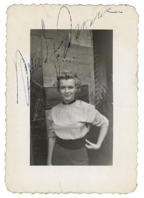 Lot #871 Marilyn Monroe Signed Candid Photograph - Image 1