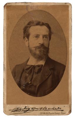 Lot #626 Frederic-Auguste Bartholdi Signed Photograph - Image 2
