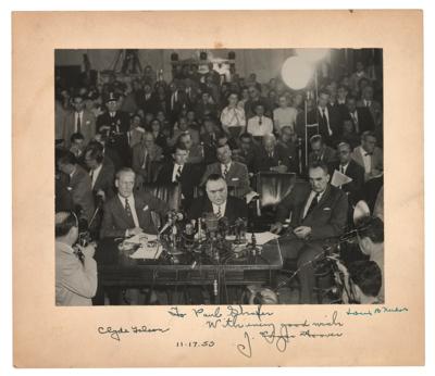 Lot #317 J. Edgar Hoover Signed Photograph