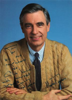 Lot #996 Fred Rogers Signed Photograph