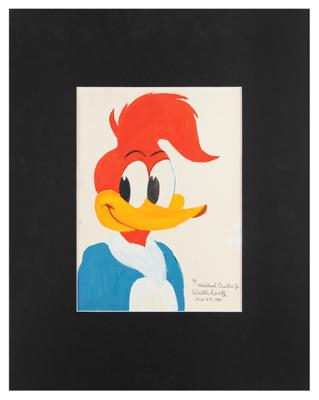 Lot #683 Walter Lantz Twice-Signed Original Painting of Woody Woodpecker  - Image 2