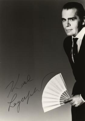 Lot #658 Karl Lagerfeld Signed Photograph
