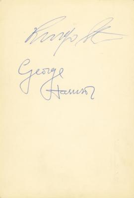 Lot #763 Beatles: George Harrison and Ringo Starr Signatures - Image 1