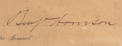 Lot #82 Benjamin Harrison Document Signed as President - Image 2