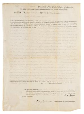 Lot #9 John Quincy Adams Document Signed as President - Image 1