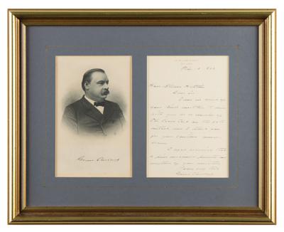 Lot #49 Grover Cleveland Autograph Letter Signed - Image 1