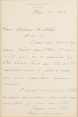 Lot #49 Grover Cleveland Autograph Letter Signed - Image 2