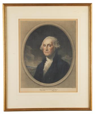 Lot #129 George Washington 1931 Mezzotint Print - Image 2