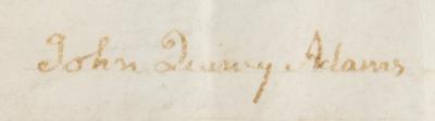 Lot #8 James Monroe and John Quincy Adams Document Signed - Image 4