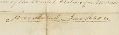 Lot #12 Andrew Jackson Document Signed as President - Image 3