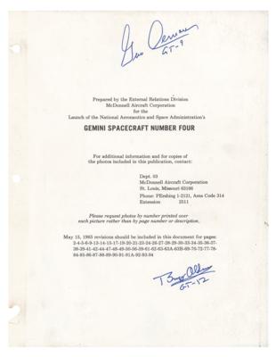 Lot #9079 Gemini Astronauts (5) Signed Press Reference Book - Image 1