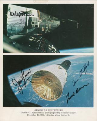 Lot #9075 Gemini 6 and 7 Signed Photograph - Image 1