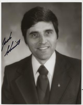 Lot #9476 Harrison Schmitt Signed Photograph - Image 1