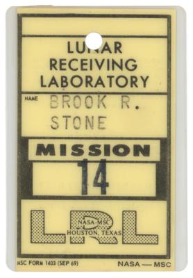 Lot #9356 Apollo 14 Access Badge: Randy Stone