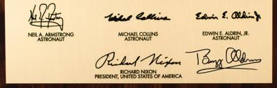 Lot #9213 Buzz Aldrin Signed Lunar Plaque - Image 2