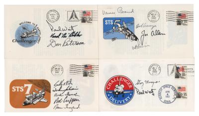 Lot #9566 Space Shuttle (4) Crew-Signed Covers: