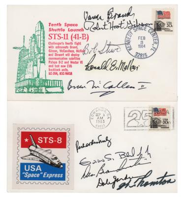 Lot #9567 Space Shuttle (2) Crew-Signed Covers: STS 8 and 11 (41-B) - Image 1