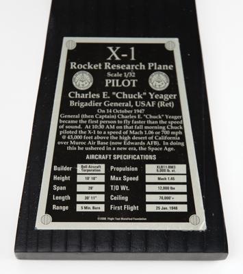 Lot #9727 Chuck Yeager Signed Model - Image 5