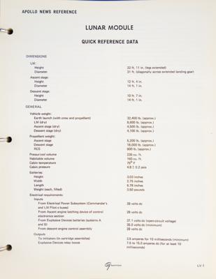 Lot #9231 Apollo 11: Grumman 'Apollo Spacecraft News Reference' Press Guide - Image 3