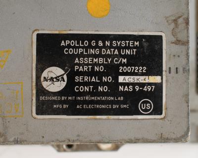 Lot #9089 Apollo Command Module Guidance and Navigation System Coupling Data Unit - Image 3