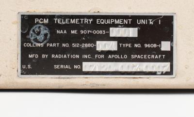 Lot #9087 Apollo Command Module (Block I) Pulse Code Modulation (PCM) Telemetry Equipment Unit #1 - Image 3