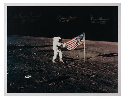 Lot #9267 Apollo 12 Signed Oversized Photograph - Image 1
