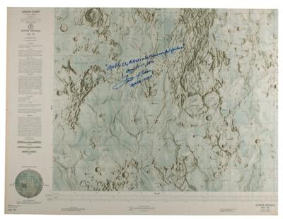 Lot #9304 Fred Haise Signed Lunar Chart - Image 1