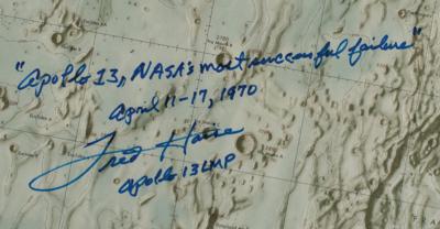 Lot #9304 Fred Haise Signed Lunar Chart - Image 2