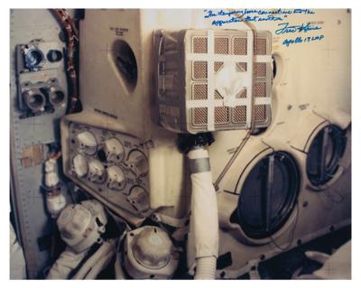 Lot #9307 Fred Haise Signed Oversized Photograph