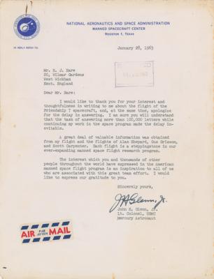 Lot #9033 John Glenn Signed Cover and Typed Letter Signed - Image 1