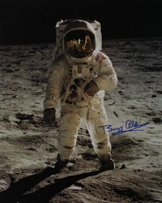 Lot #9218 Buzz Aldrin Signed Print - Image 1