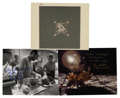 Lot #9364 Edgar Mitchell (2) Signed Photographs with Apollo 14 Original Photograph - Image 1