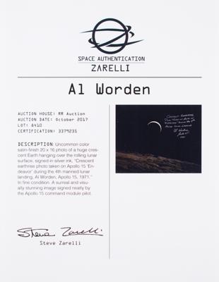 Lot #9410 Al Worden Signed Oversized Photograph - Image 3