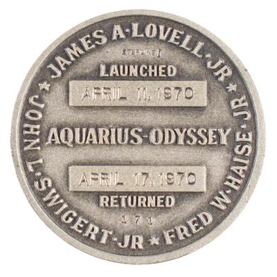 Lot #9296 Fred Haise's Apollo 13 Flown Robbins Medallion - Image 2