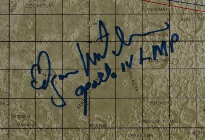 Lot #9343 Edgar Mitchell Signed Apollo 14 Lunar Orbit Chart - Image 2